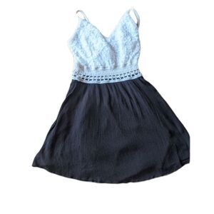 Love Culture Black and White Lace Top Dress Size Small